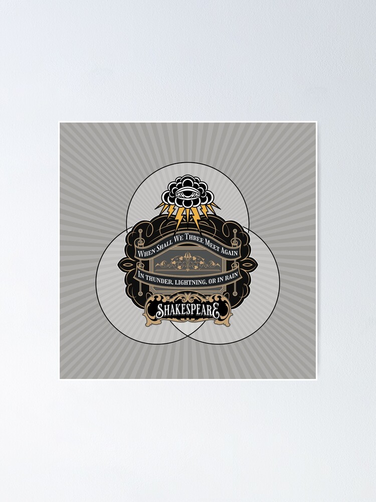 "SHAKESPEARE THUNDER LIGHTNING RAIN QUOTE" Poster for Sale by