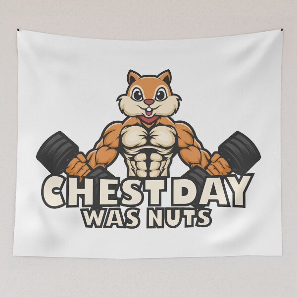Item preview, Chest Day Was Nuts Squirrel Meme- - Bodybuilding, Strongman, Powerlifting, Weightlifting, Fitness designed and sold by BarbellProject.