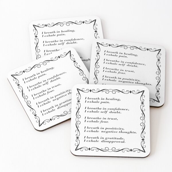 Aperçu de l'œuvre Inspirez Expirez Guérir les affirmations positives créée et vendue par Inspirationmotivation.