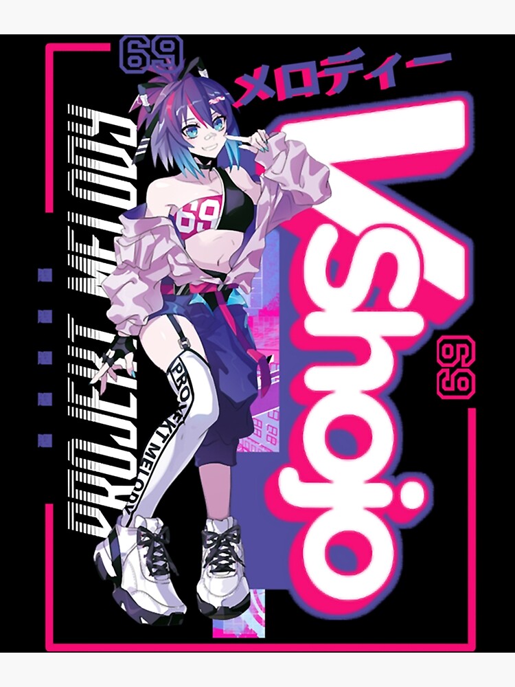 Vshojo Projekt Melody Artwork Poster For Sale By Otakuharajuku Redbubble