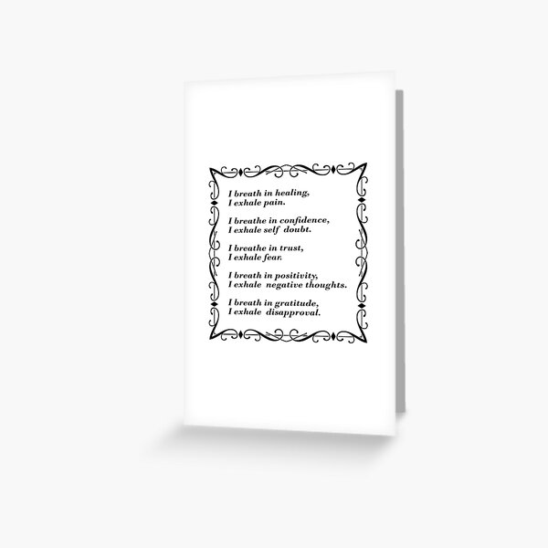 Artikel-Vorschau von Einatmen, ausatmen, heilende positive Affirmationen, designt und verkauft von Inspirationmotivation.
