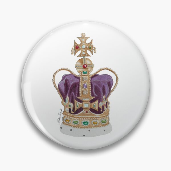 Item preview,  British Crown Illustration - Saint Edward's Crown in watercolor designed and sold by Malu-Iriarte.