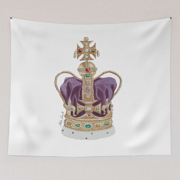 Item preview,  British Crown Illustration - Saint Edward's Crown in watercolor designed and sold by Malu-Iriarte.