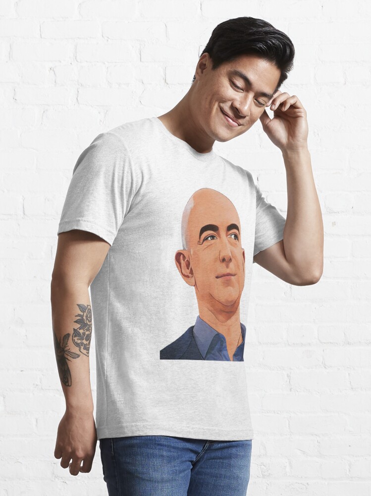Alternate view of Jeff Bezos Cartoon Portrait Essential T-Shirt