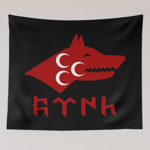 Item preview, Omani flag Tengri Wolf designed and sold by emeksedesign.