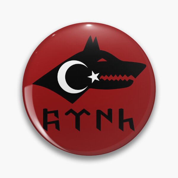 Item preview, Türkiye flag Tengri Wolf black designed and sold by emeksedesign.