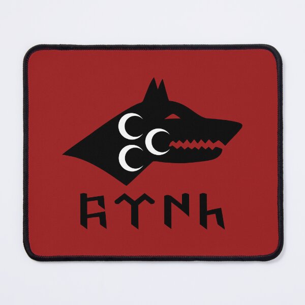 Item preview, Omani flag Tengri Wolf black designed and sold by emeksedesign.