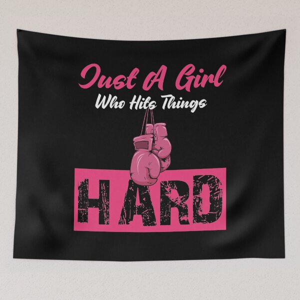 Item preview, Just a Girl who hit things Hard Vintage Boxer Boxing Gloves  designed and sold by Rzelemenz.