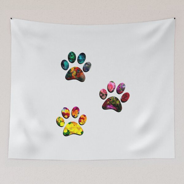 Item preview, Floral Paw Print Trio designed and sold by DonmedPro1.