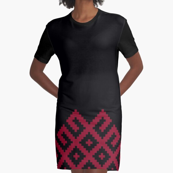 Ancient Nordic Symbol Graphic T-Shirt Dress