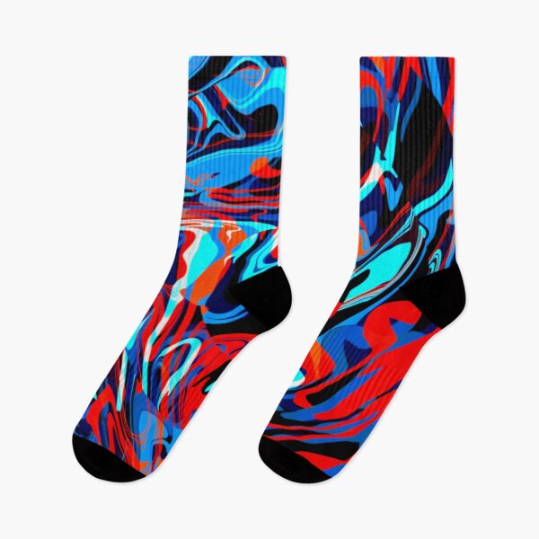 Item preview, Turquoise, Red and Blue Warp Melt designed and sold by BigTexFunkadelic.