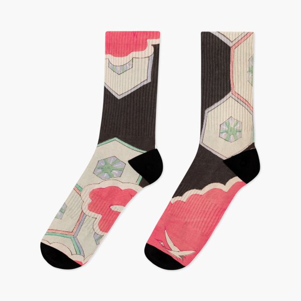 Item preview, Crane Geometric Print Vintage Japanese Retro Pattern designed and sold by VintageArchive.