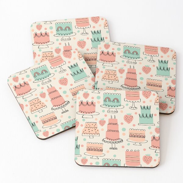 Item preview, Retro Birthday Cakes designed and sold by latheandquill.
