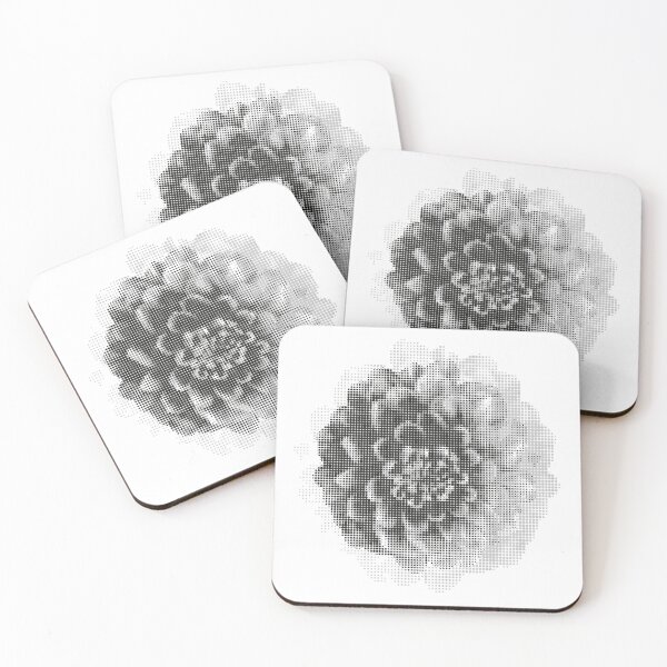 Item preview, Dotted Flower Vector Art 02 - Grayscale Printing Raster designed and sold by in-vectors.