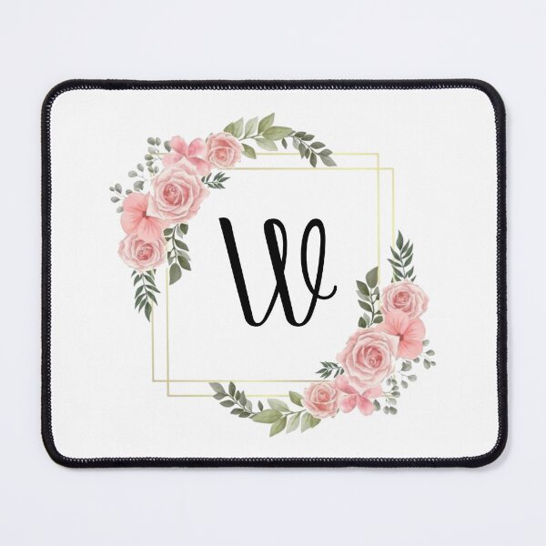 Item preview, Monogram Letter V | Pink Floral Design with Gold Edges designed and sold by JustSeasons.