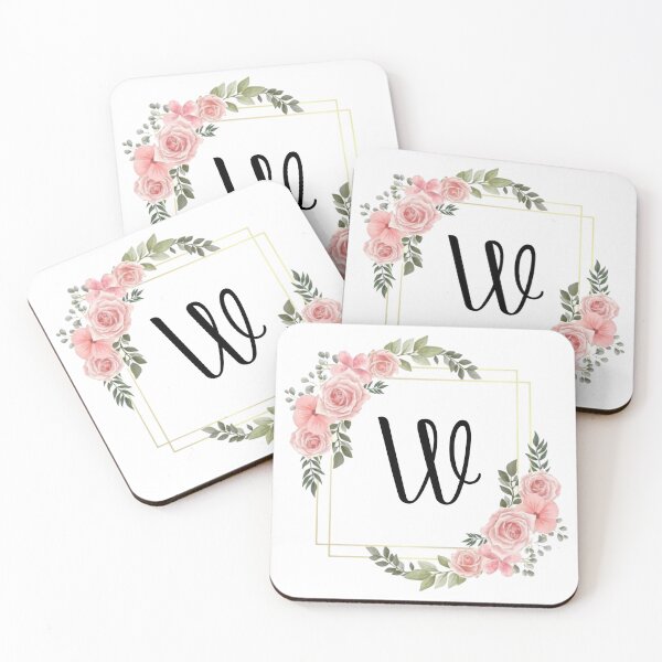 Item preview, Monogram Letter V | Pink Floral Design with Gold Edges designed and sold by JustSeasons.