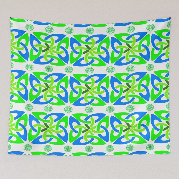 Item preview, Celtic Knot Pattern in Green and Blue designed and sold by EdwardMonet.