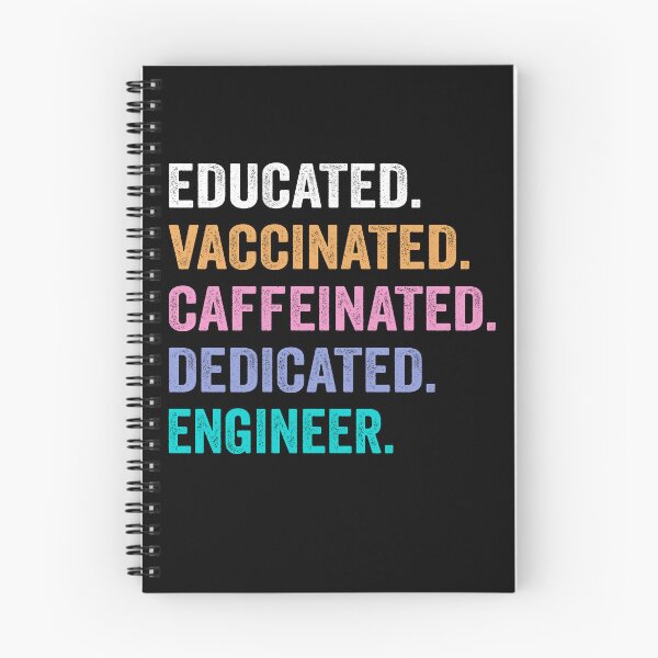 Item preview, Educated Vaccinated Caffeinated Dedicated engineer shirt, Funny engineer Christmas Gift designed and sold by xlnv.
