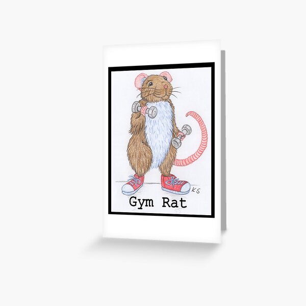 Certified Gym Rat Greeting Cards | LookHUMAN