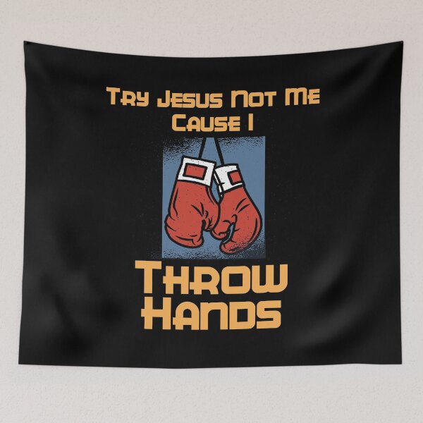 Item preview,  Try Jesus not me Vintage Boxer Boxing Gloves Quote  designed and sold by Rzelemenz.