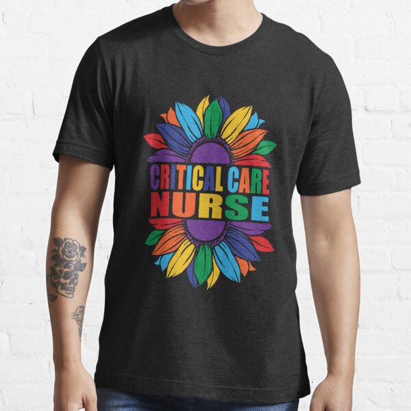 Critical Care Nurse Rainbow Sunflower LGBT Nursing Student