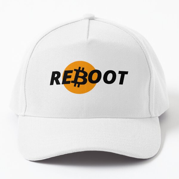 reboot - blanc - crypto bitcoin - crypto art baseball caps