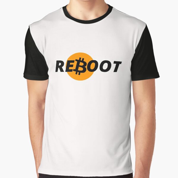 reboot - blanc - crypto bitcoin - crypto art t-shirts graphique