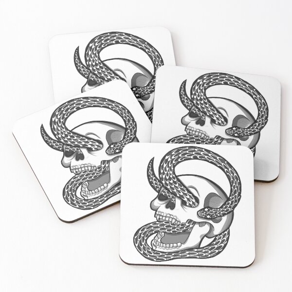 Item preview, Snake and Skull designed and sold by Little Crows Trinkets.