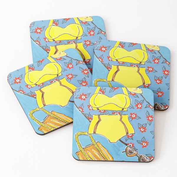 Item preview, Gouache retro look bathing suit painting  designed and sold by Linsey Kerin.