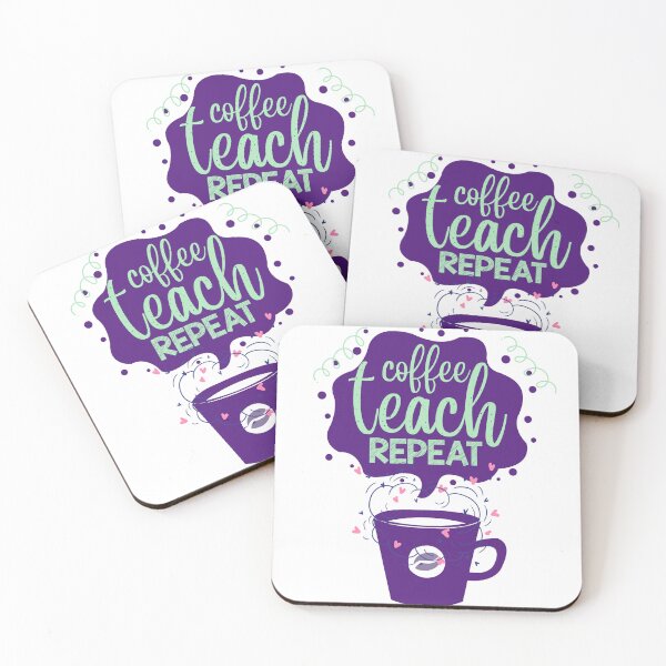 Item preview, Coffee teach repeat designed and sold by Wandererwheart.
