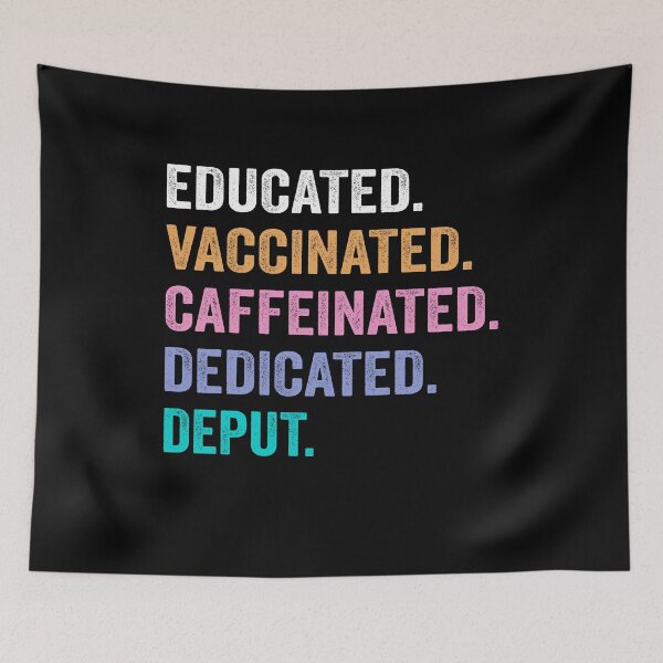Item preview, Educado Vacunado Cafeinado Dedicado camisa de diputado, Divertido regalo de Navidad de diputado designed and sold by xlnv.