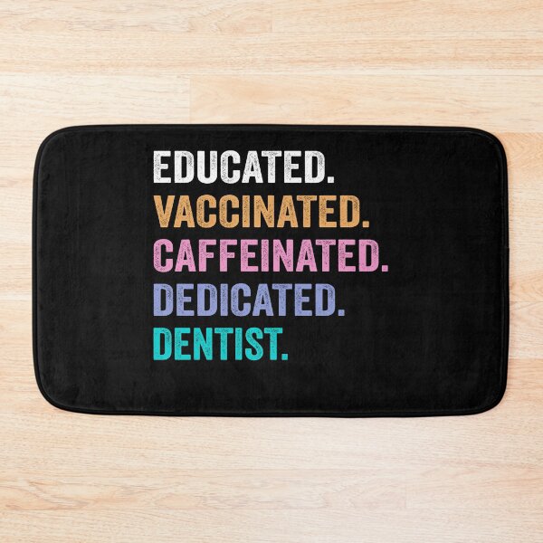 Item preview, Educated Vaccinated Caffeinated Dedicated dentist shirt, Funny dentist Christmas Gift designed and sold by xlnv.