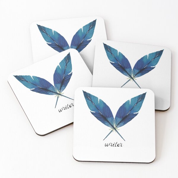 Item preview, Writer! Blue Feathers designed and sold by cadinera.