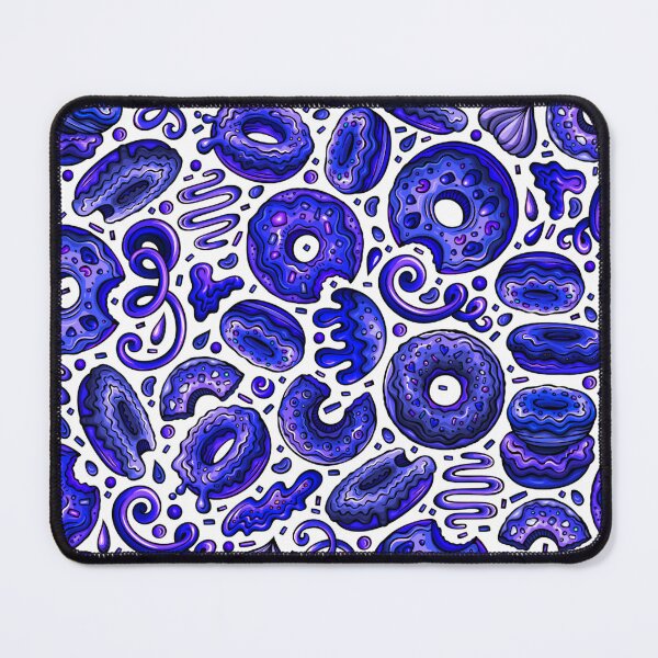 Item preview, Blue doughnut pattern designed and sold by DoodlesnPoodles.