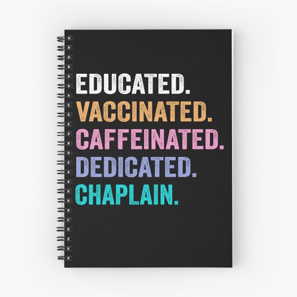 Item preview, Educated Vaccinated Caffeinated Dedicated chaplain shirt, Funny chaplain Christmas Gift designed and sold by xlnv.