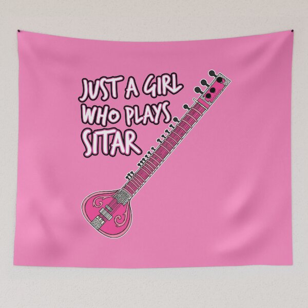 Item preview, Just A Girl Who Plays Sitar Female Sitarist designed and sold by doodlerob.