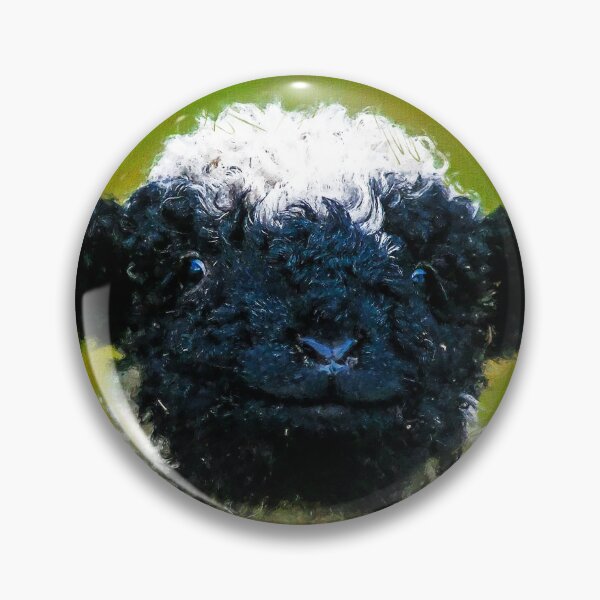 Item preview, Swiss Valais Blacknose Sheep, Black Faced Sheep, Cute Baby Farm Animal, Walliser Schwarznasenschaf, Cute Fluffy Sheep designed and sold by Paintcorner.