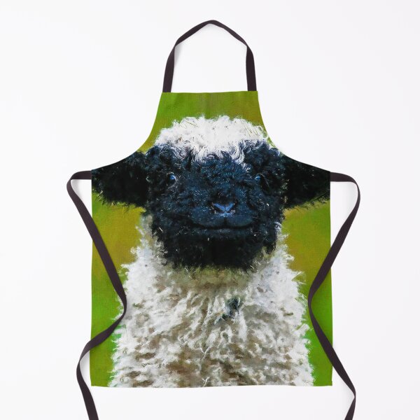 Item preview, Swiss Valais Blacknose Sheep, Black Faced Sheep, Cute Baby Farm Animal, Walliser Schwarznasenschaf, Cute Fluffy Sheep designed and sold by Paintcorner.