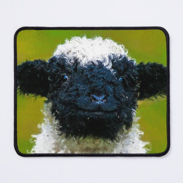 Item preview, Swiss Valais Blacknose Sheep, Black Faced Sheep, Cute Baby Farm Animal, Walliser Schwarznasenschaf, Cute Fluffy Sheep designed and sold by Paintcorner.