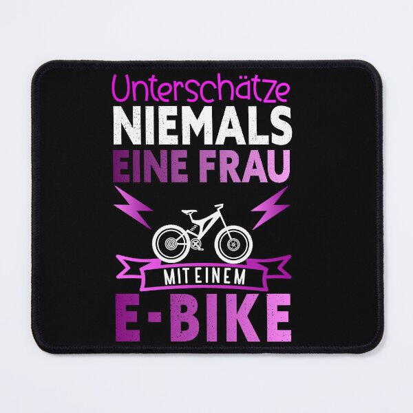 Item preview, Never underestimate a woman with an e-bike bike bmx mtb bike designed and sold by Gordenwear.