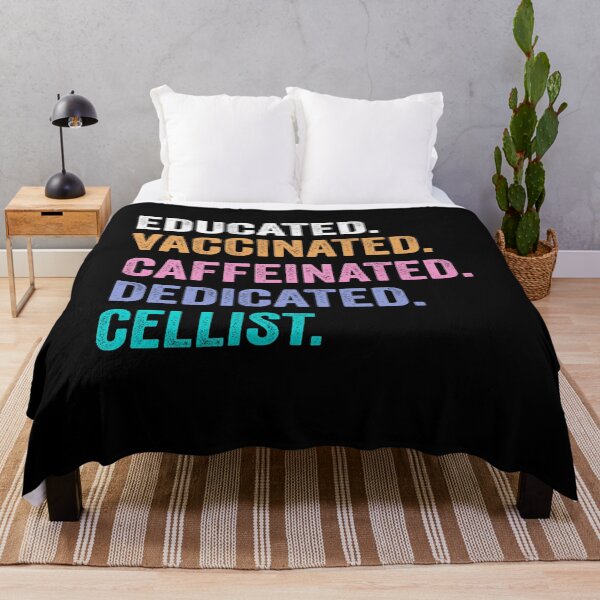 Item preview, Educated Vaccinated Caffeinated Dedicated cellist shirt, Funny cellist Christmas Gift designed and sold by xlnv.