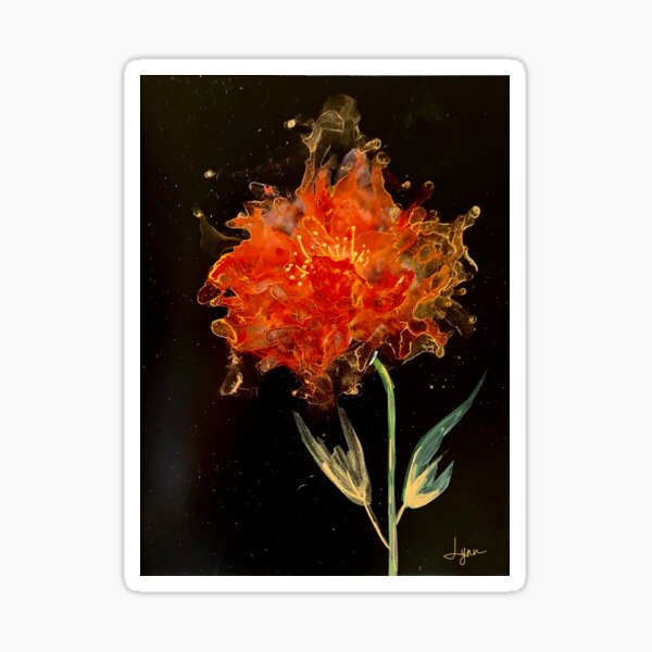 Passion - painted with alcohol inks Sticker