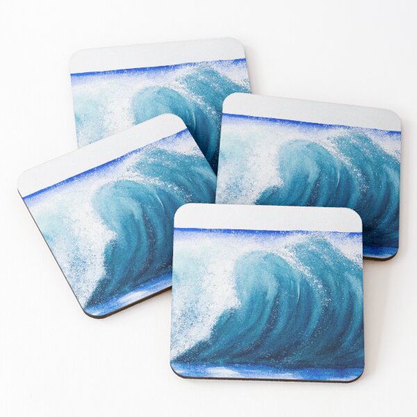 Item preview, Blue wave in watercolour designed and sold by Chantellearts.