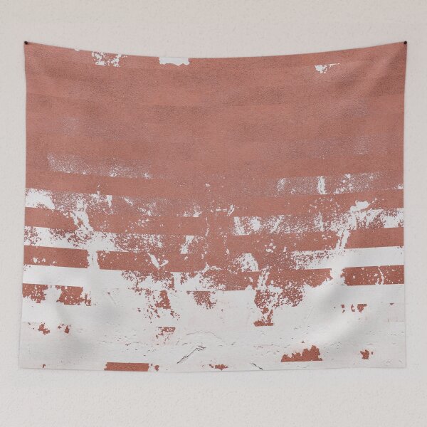 Item preview, Subtle - Pink and white stripes textured abstract painting designed and sold by Printpix.
