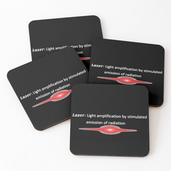 Item preview, Laser definition, light amplification by stimulated emission of radiation dark version designed and sold by NoetherSym.