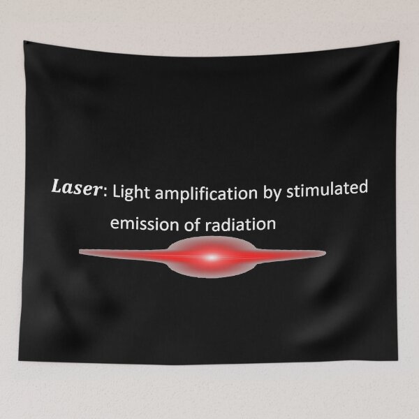 Item preview, Laser definition, light amplification by stimulated emission of radiation dark version designed and sold by NoetherSym.