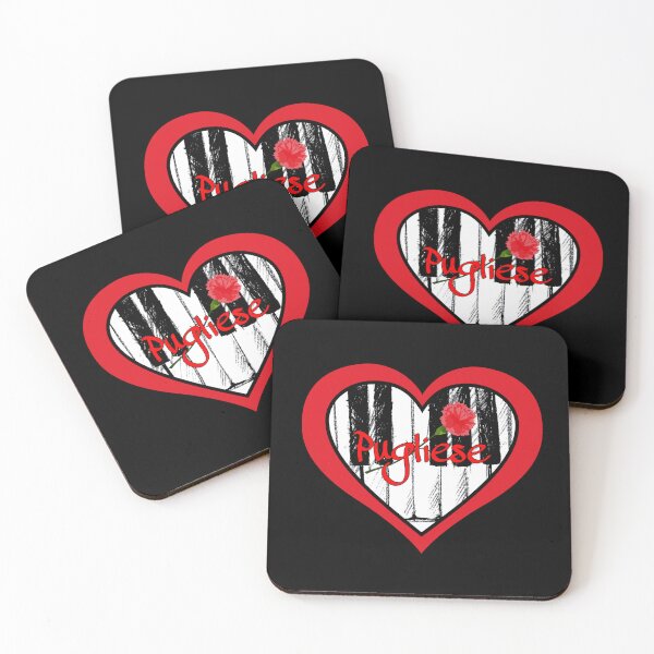 Item preview, I Heart Pugliese with Carnation and Piano Keys designed and sold by infinitetango.
