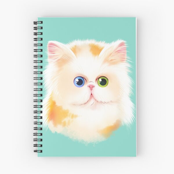 Item preview, Cute fluffy kitten with different-colored eyes designed and sold by Victoria Kosheleva.