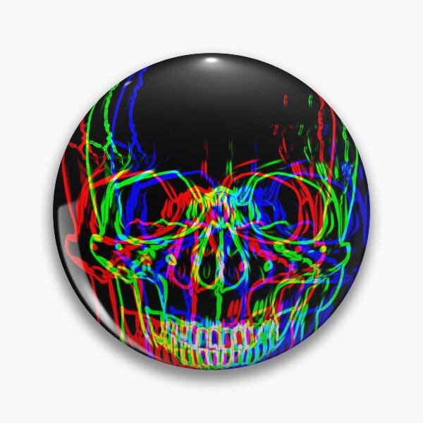 Item preview, Skull Glitch neon gothic skull designed and sold by ArtByStudioNine.