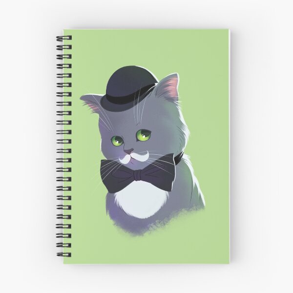 Item preview, Gray cat like a gentleman in a hat and bow tie designed and sold by Victoria Kosheleva.